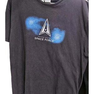 United States Space Force XLarge Black T-Shirt Logo Delta Pro Weight 100% Cotton